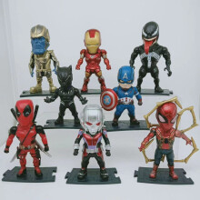 (8 Stück A) Avengers Alliance Puppenspielzeug Iron Man Spider Man Hulk Captain USA zerstört Bataillon Death Attendant