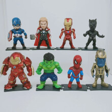 (7PCS) Avengers 3 Iron Spider-Man Venom Thanos Deadpool Thor Spielzeugfigur Figur