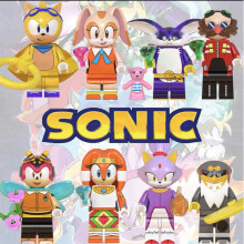 (8 Stück Sonic The Hedgehog A) 24 Stück Sonic The Hedgehog Spielzeug-Action-Minifiguren, passend für Lego-Sets