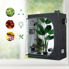 Outsunny Mylar Hydroponic Grow Tent w/ Floor Tray for Indoor Plant 120x60x150cm