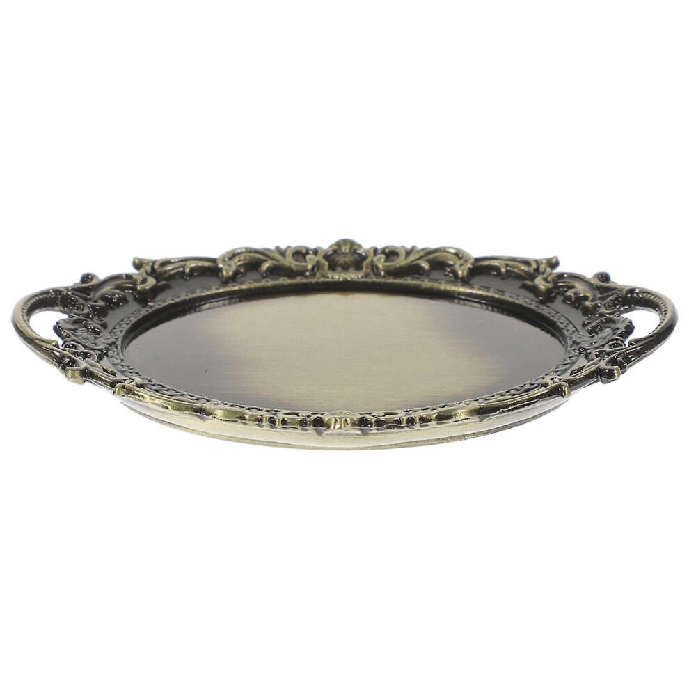 Kricely (Green, One Size) Miniature Tray Doll House Decorative Plate Model Plate Model Mini House Tableware