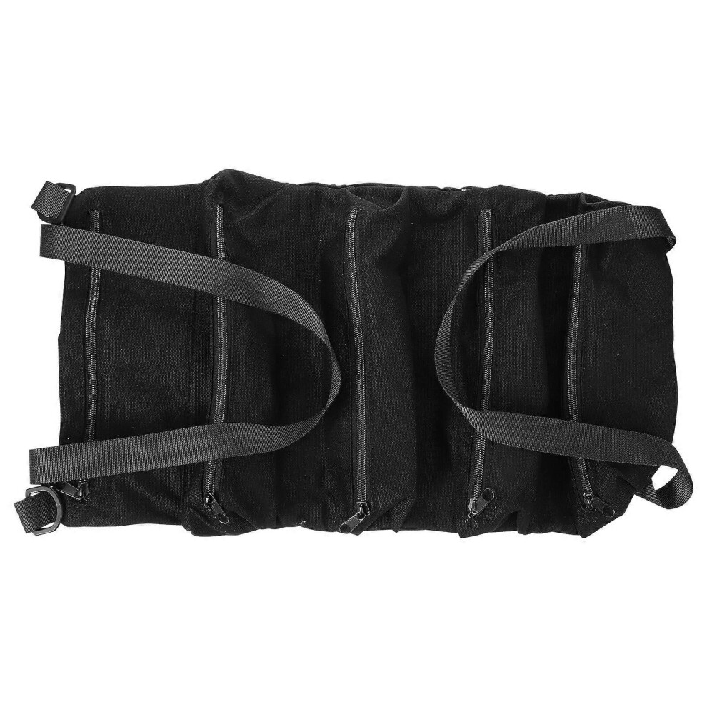 Kricely (As Show, One Size) Roll Up Tool Bag Canvas Tool Roll Pouch Organizer Emergency Tool Bag For Workers Electrician Carpenter