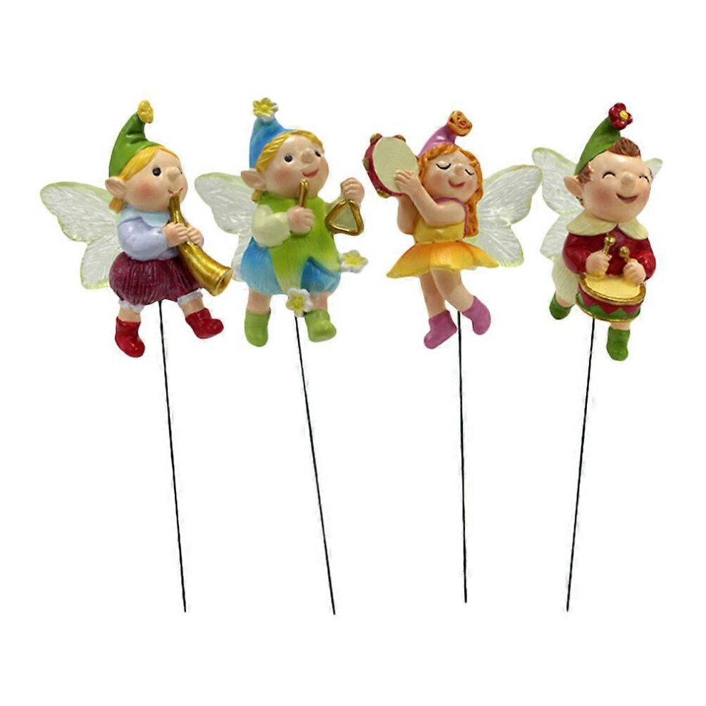 Kricely (As Show, One Size) 4Pcs Garden Miniatures Fairies Bonsai Fairy Stakes Decorative Fairies Decors Potted Plants Fairy Stakes