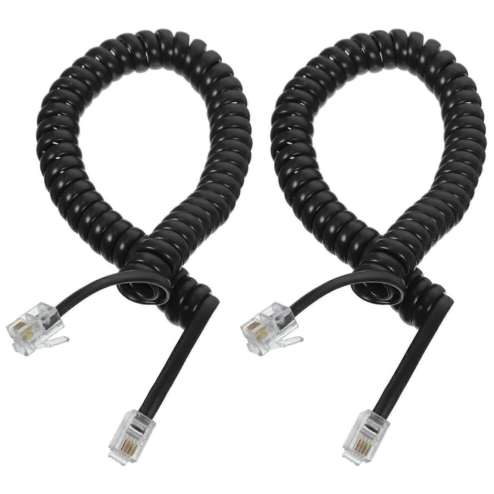 Kricely (As Show, One Size) 2Pcs Telephone Cords Phone Cords Handset Cords Coiled Telephone Handset Cord