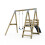 Rebo Premium Single Garden Swing with Deck for Kids- Flex Navy Blue 5