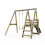 Rebo Premium Single Garden Swing with Deck for Kids - Flex Dusky Pink 5
