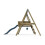 Rebo Premium Single Garden Swing with Deck for Kids- Flex Navy Blue 3