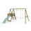 Rebo Premium Double Garden Swing with Deck for Kids - Flex Mint Green 1