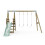 Rebo Premium Double Garden Swing with Deck for Kids - Flex Mint Green 2