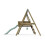 Rebo Premium Single Garden Swing with Deck for Kids - Flex Mint Green 3