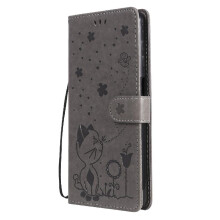 (Gray ) Flip Case for Samsung Galaxy A12 Premium Pu Leather Material Cover Slim Fit Durable Lightweight with Card Slot Design