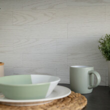 WallPops Luxury Self Adhesive Vinyl Wall Tiles FAUX WOOD WHITE WASH - Pack Of 4 Tiles (0.28sqm)