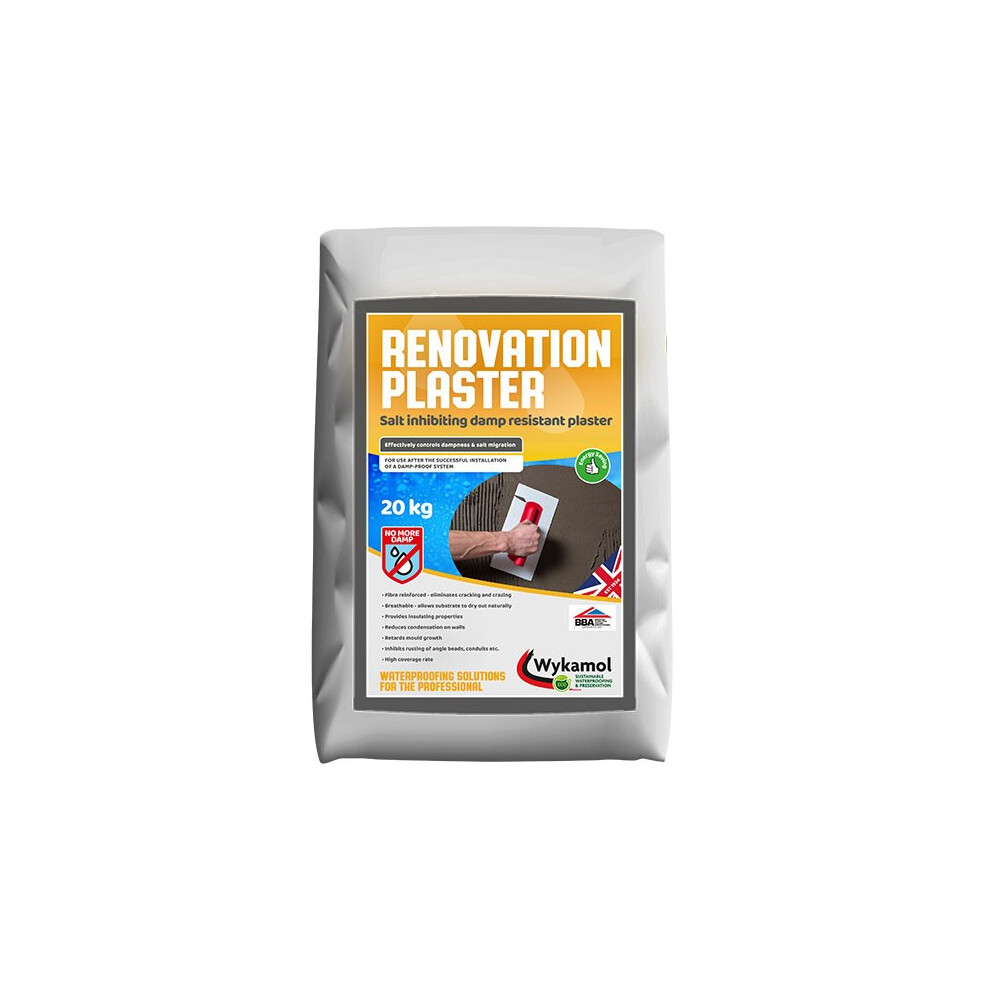 Wykamol Renovation Salt Inhibiting Damp Resistant Plaster 20Kg
