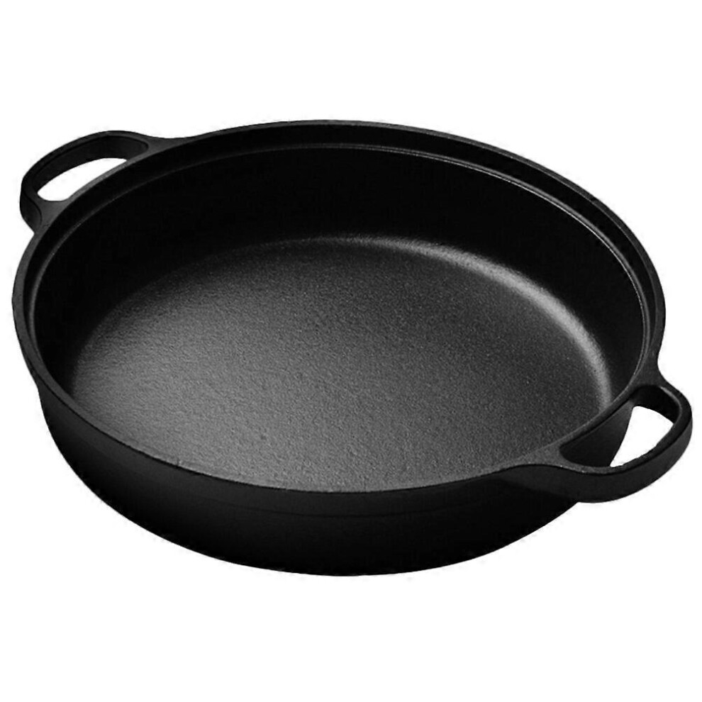Kricely (As Show, One Size) Cast Iron Saucepan Pot Household Saucepan Mongolian Pot Cast Iron Stew Pot
