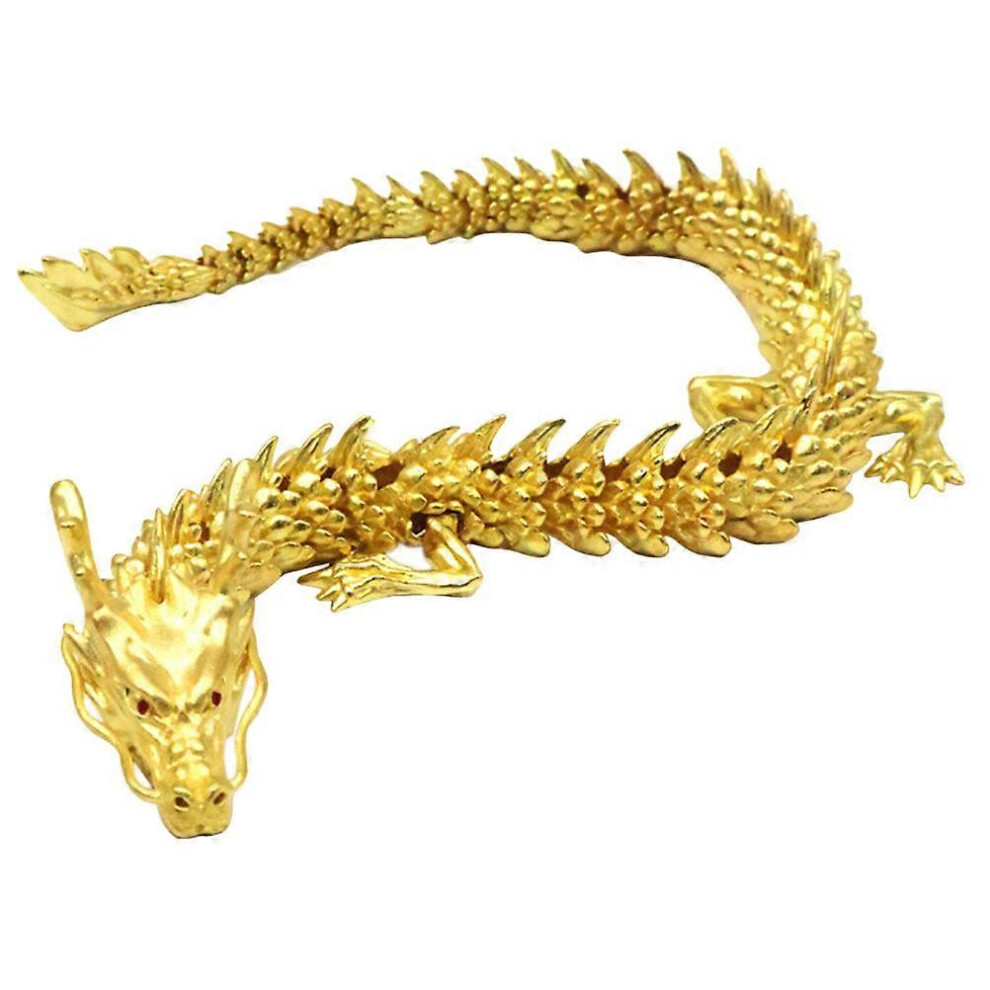 Kricely (As Show, One Size) Tabletop Dragon Decoration Zodiac Chinese Dragon Statue New Year Dragon Model