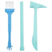 (As show, One size) 1 Set of Digging Hammer Chisel Brush Archaeological Excavation Tools Kids Educational Digging Kit