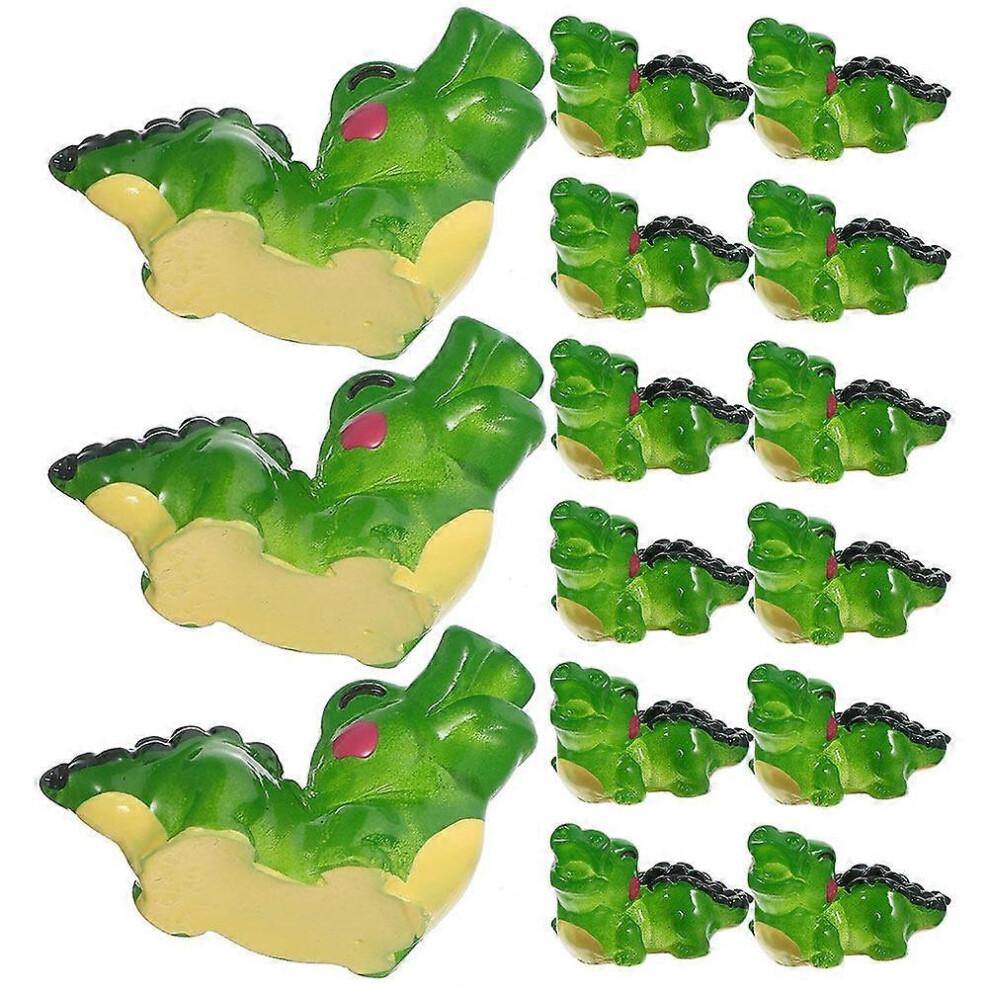 Kricely (As Show, One Size) 20Pcs Mini Crocodile Craft Tiny Crocodile Figurine Mini Crocodile Statue Small Animal Decoration