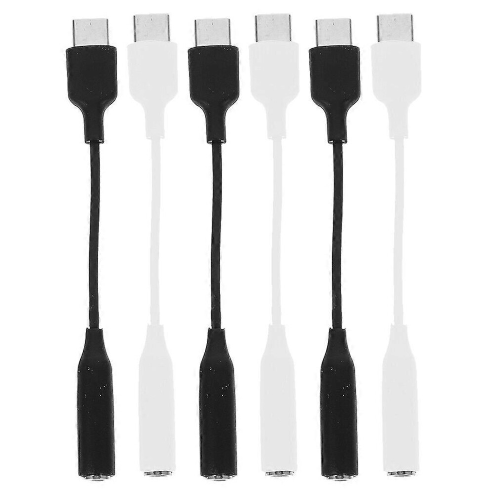 Kricely (As Show, One Size) 6Pcs Type-C Earphone Adapter Cable Type-C To 3.5Mm Headphone Audio Converter