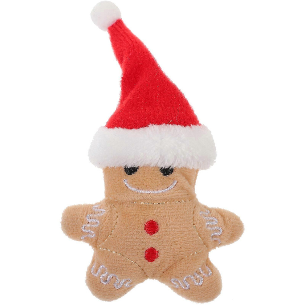 Kricely (As Show, One Size) Christmas Cat Chew Toy Bite Resistant Catnip Toy Plush Cartoon Kitten Teething Interactive Toy