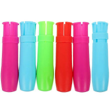 (As show, One size) 6pcs Chalk Clip Holder Plastic Water-soluble Chalk Holders Plastic Chalk Extender Colored Chalk Clip