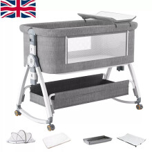 Baby Bedside Crib Sleeper Bassinet Safe Co-Sleeping Storage Bag Easy install
