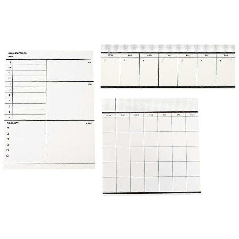 Kricely (As Show, One Size) 3Pcs Multi-Function Office Note Pad Tearable Memo Pad Household Notepad Note Accessory