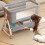 Baby Bedside Crib Sleeper Bassinet Safe Co-Sleeping Storage Bag Easy install 7