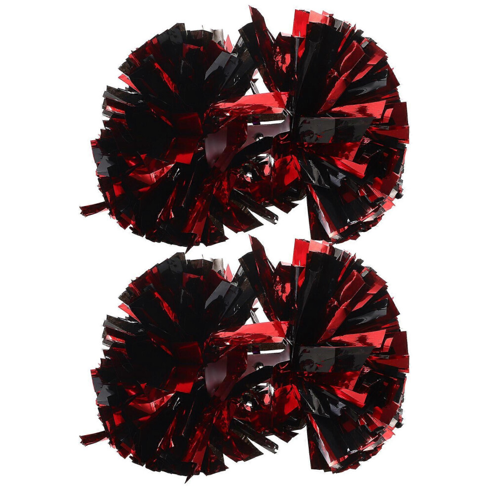 Kricely (As Show, One Size) 2Pcs Cheerleading Pom Poms Dancing Cheering Pom Poms Plastic Cheerleader Accessories