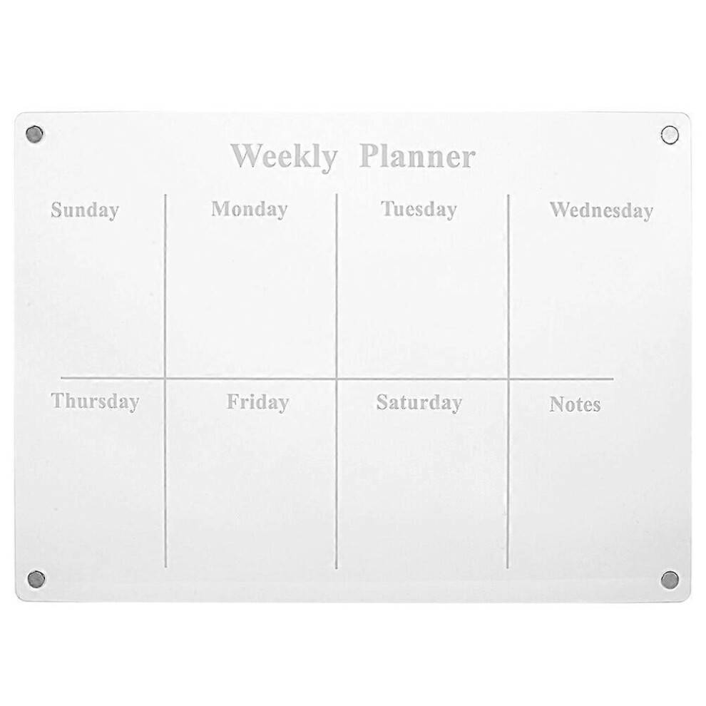Kricely (As Show, One Size) Dry Erase Board Fridge Magnetic Board Reusable Dry Erase Planner Board Clear Writing Board