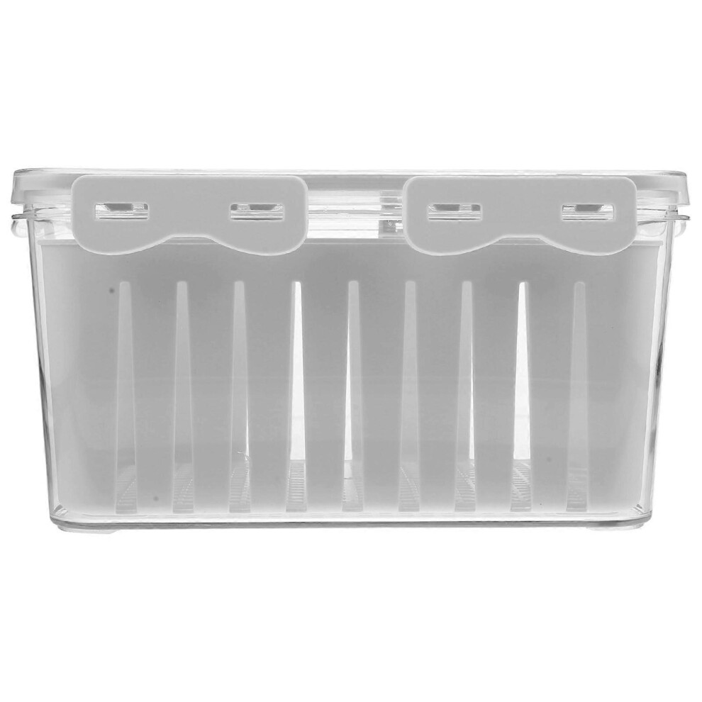 Kricely (As Show, One Size) Fruit Storage Container Multi-Function Kitchen Draining Basket Fruit Keeper Refrigerator Storage Container