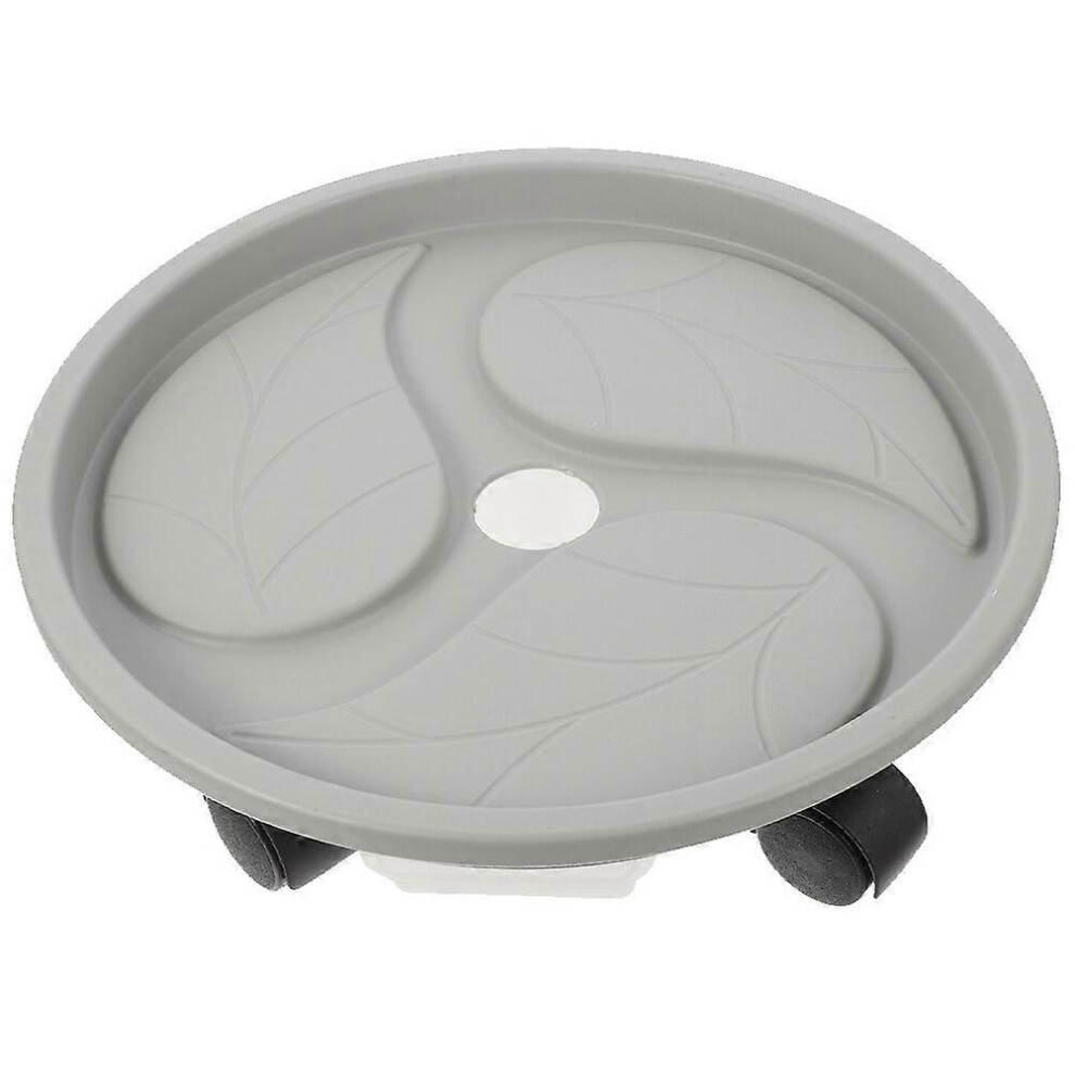 Kricely (As Show, One Size) Flowerpot Tray Round Plant Pot Roller Tray Garden Balcony Rolling Flowerpot Tray