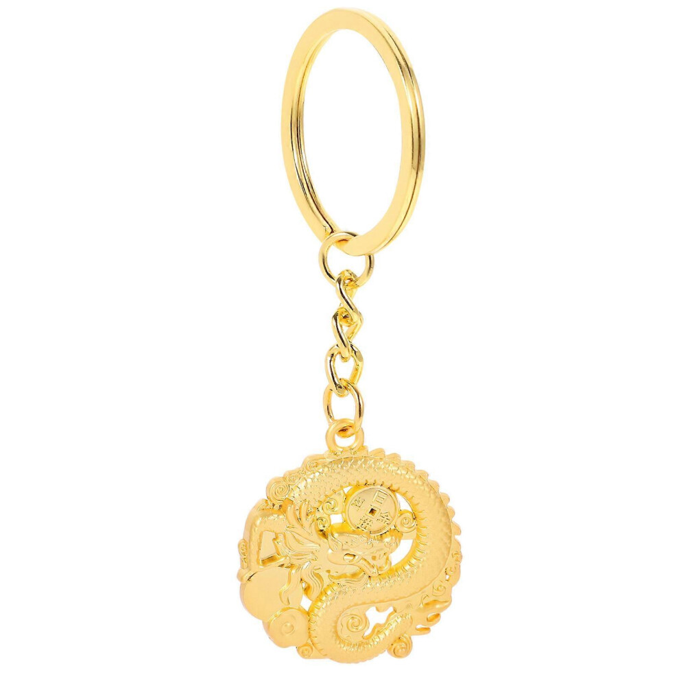 Kricely (As Show, One Size) Chinese Style Dragon Key Chain Dragon Key Ring Decorative Keychain Bag Hanging Decor