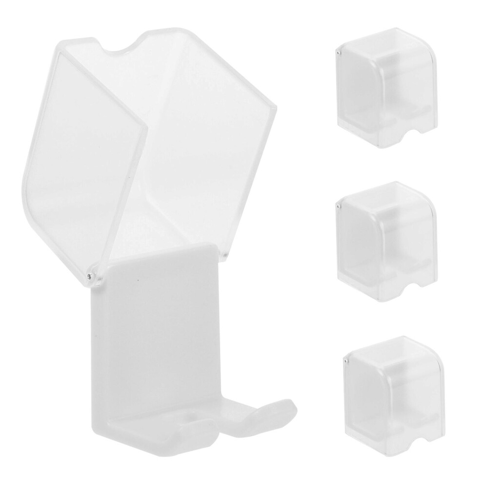 Kricely (As Show, One Size) 4Pcs Self-Adhesive Electric Toothbrush Wall Rack Bathroom Wall Toothbrush Holder Toothbrush Hook