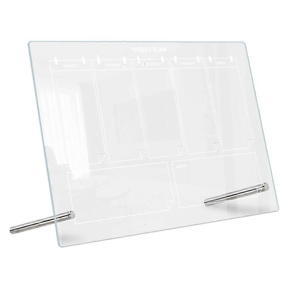 Kricely (As Show, One Size) 1 Set Tabletop Dry Erase Board Acrylic Whiteboard For Desk Planning Board Transparent Memo Board