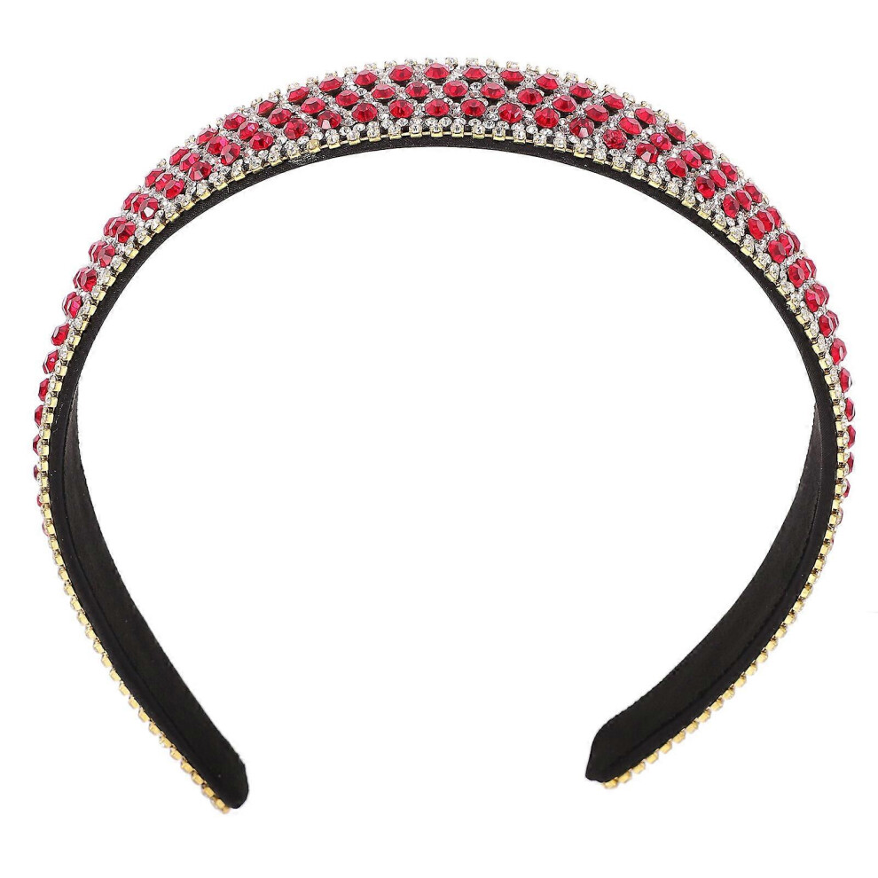 Kricely (As Show, One Size) Womens Headband Minimalist Headdress Rhinestone Hair Band Teen Girls Headband