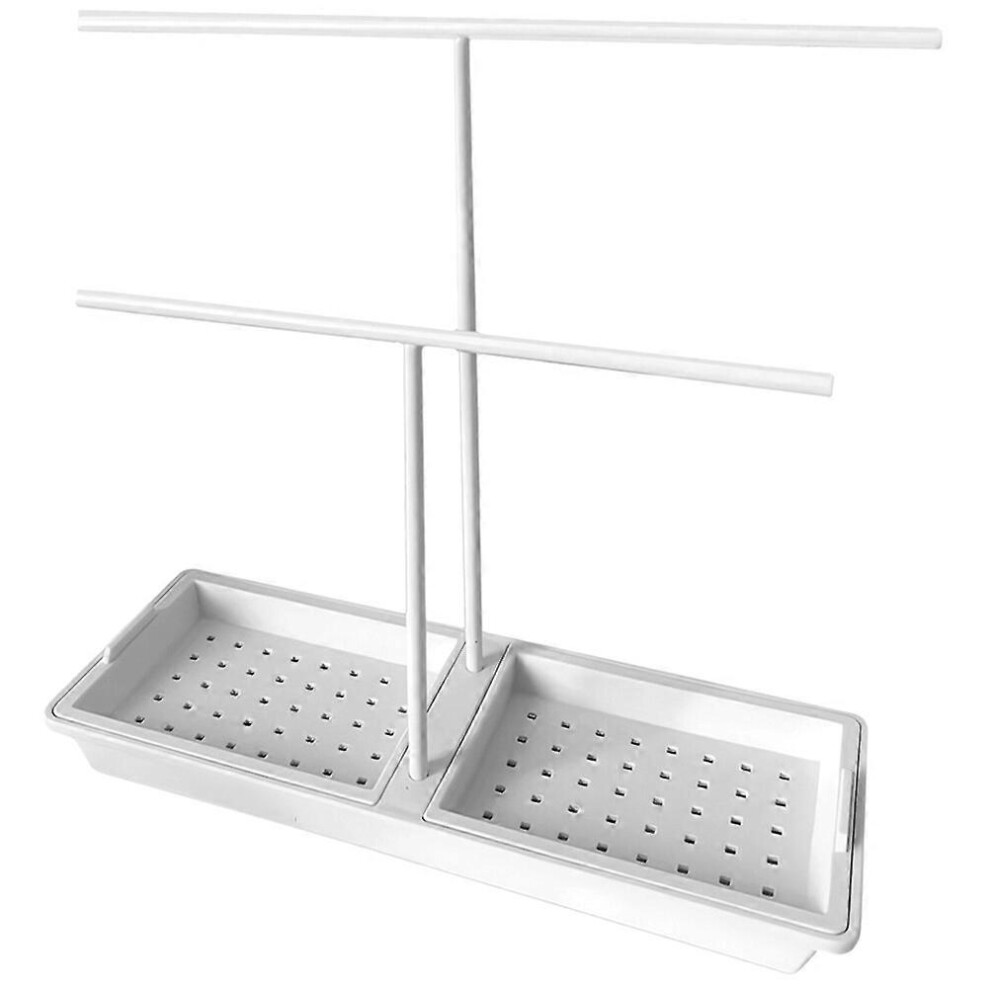 Kricely (As Show, One Size) Sink Rack Plastic Sponge Holder Sink Sponge Holder Sink Rag Cloth Holder