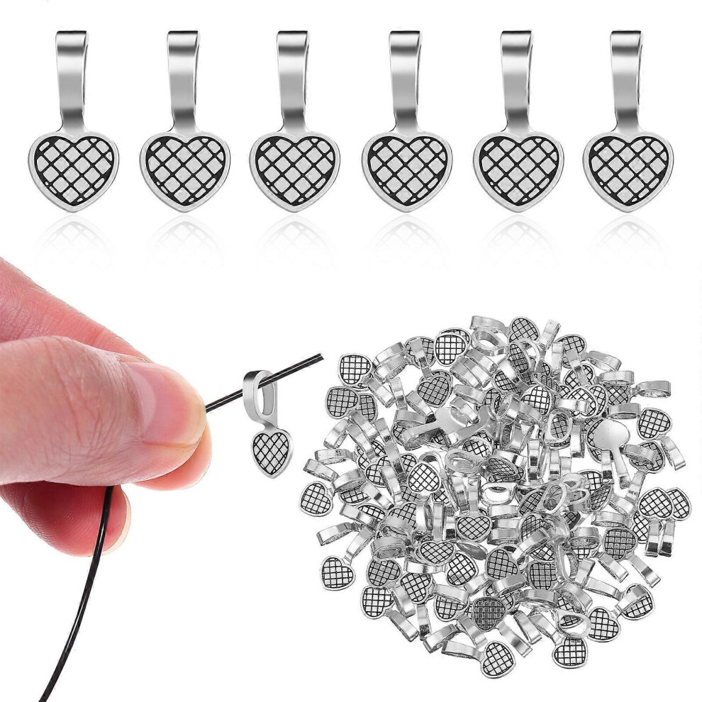 Kricely (As Show, One Size) 100 Pcs Jewelry Bails Necklace Pendant Chain Pendant Jewelry Pendants Charms For Jewelry Making