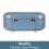CALITEK Bread Bin with Bamboo Feet Carbon Steel Blue 2