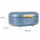 CALITEK Bread Bin with Bamboo Feet Carbon Steel Blue 6