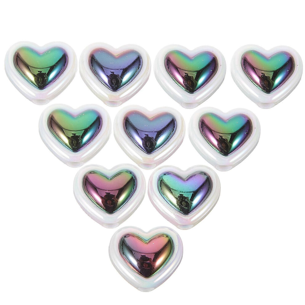 Kricely (As Show, One Size) 10Pcs Acrylic Necklace Loose Beads Jewelry Loose Beads Diy Making Loose Beads