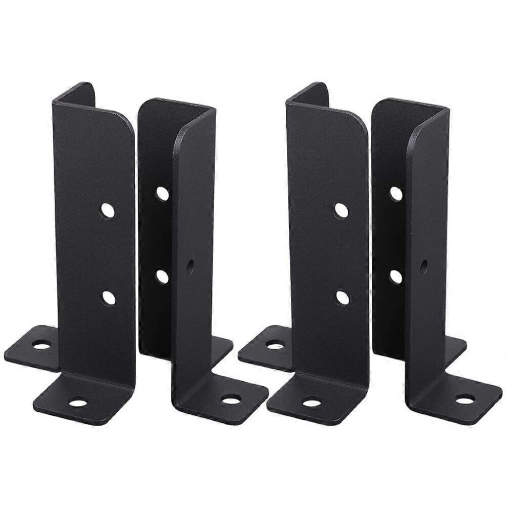 Kricely (As Show, One Size) 4Pcs Post Base Brackets Heavy Duty Brackets Wood Fence Post Base Brackets
