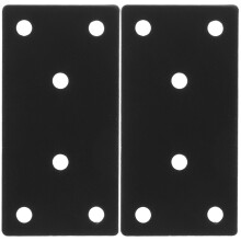 (As show, One size) 2pcs Furniture Braces Stainless Steel Straight Brackets Mending Plate Flat Braces for Cupboard