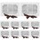 (As show, One size) 10pcs Cupcake Boxes Clear Window Bakery Box with 6 Hole Inserts Cake Packaging Boxes Cookie Boxes 1