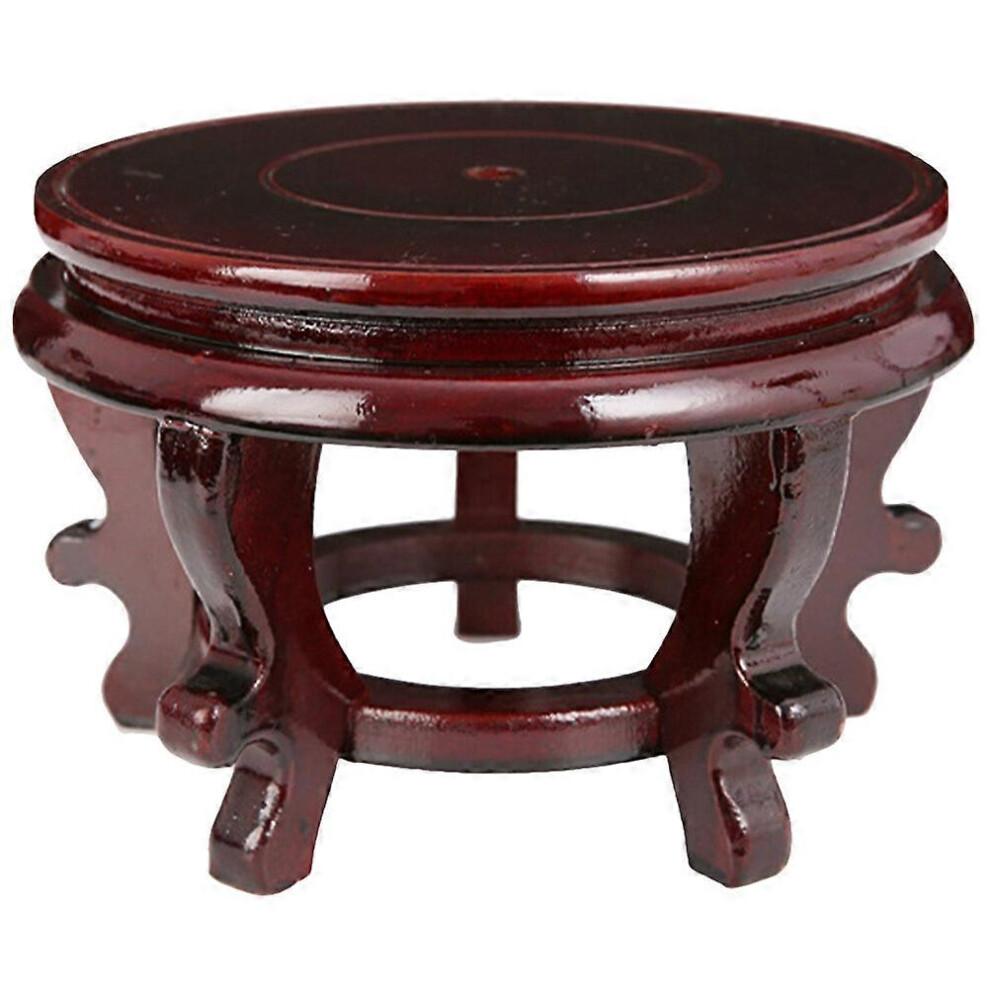 Kricely (As Show, One Size) Wooden Plant Stand Plants Stand Balcony Succulent Display Flower Pot Holder Oriental Display Base