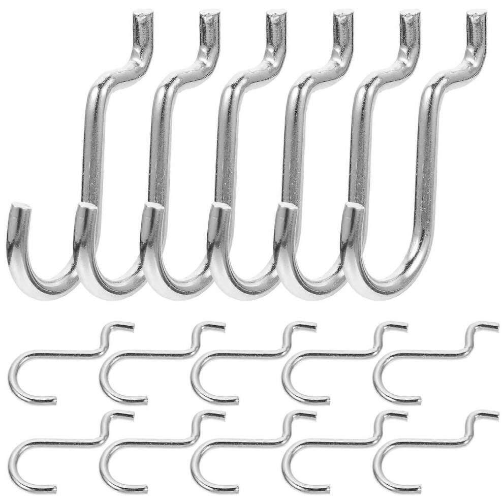 Kricely (As Show, One Size) 20Pcs Metal Pegboard Hooks Garage Pegboard Board Hooks Shop Utility Hanging Hooks