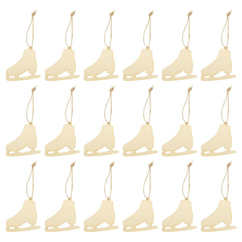 Kricely (A, One Size) 20 Sets Woodsy Decor Wood Christmas Cutouts Unfinished Wood Tags Xmas Design Slices Christmas Cutouts Vintage