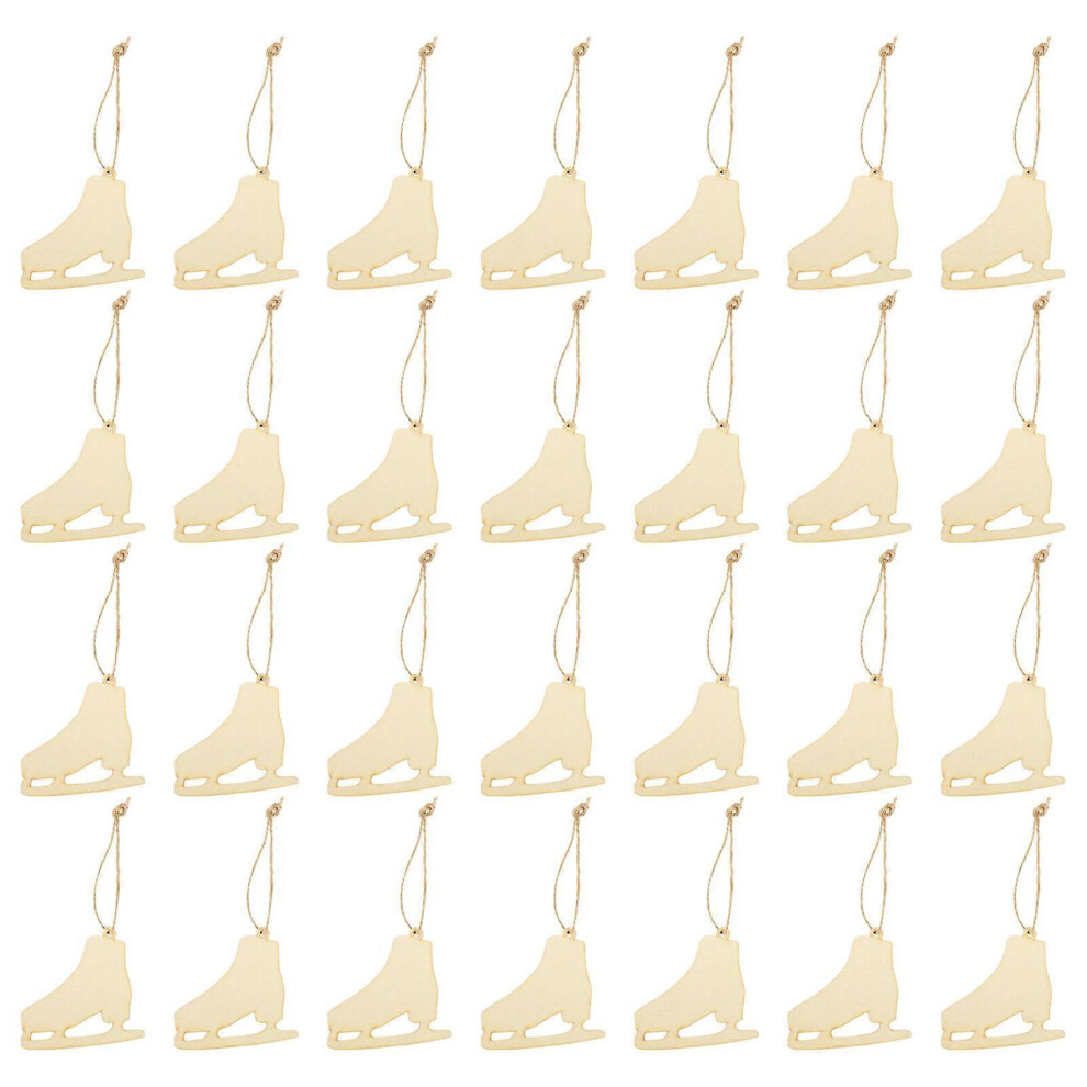 Kricely (B, One Size) 20 Sets Woodsy Decor Wood Christmas Cutouts Unfinished Wood Tags Xmas Design Slices Christmas Cutouts Vintage