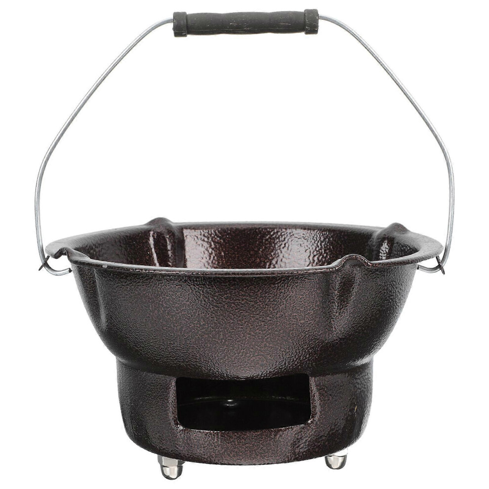 Kricely (As Show, One Size) Portable Camp Stove Yakiniku Grill Cast Iron Grill Stove Tabletop Smoker Grill Japanese Barbecue Grill
