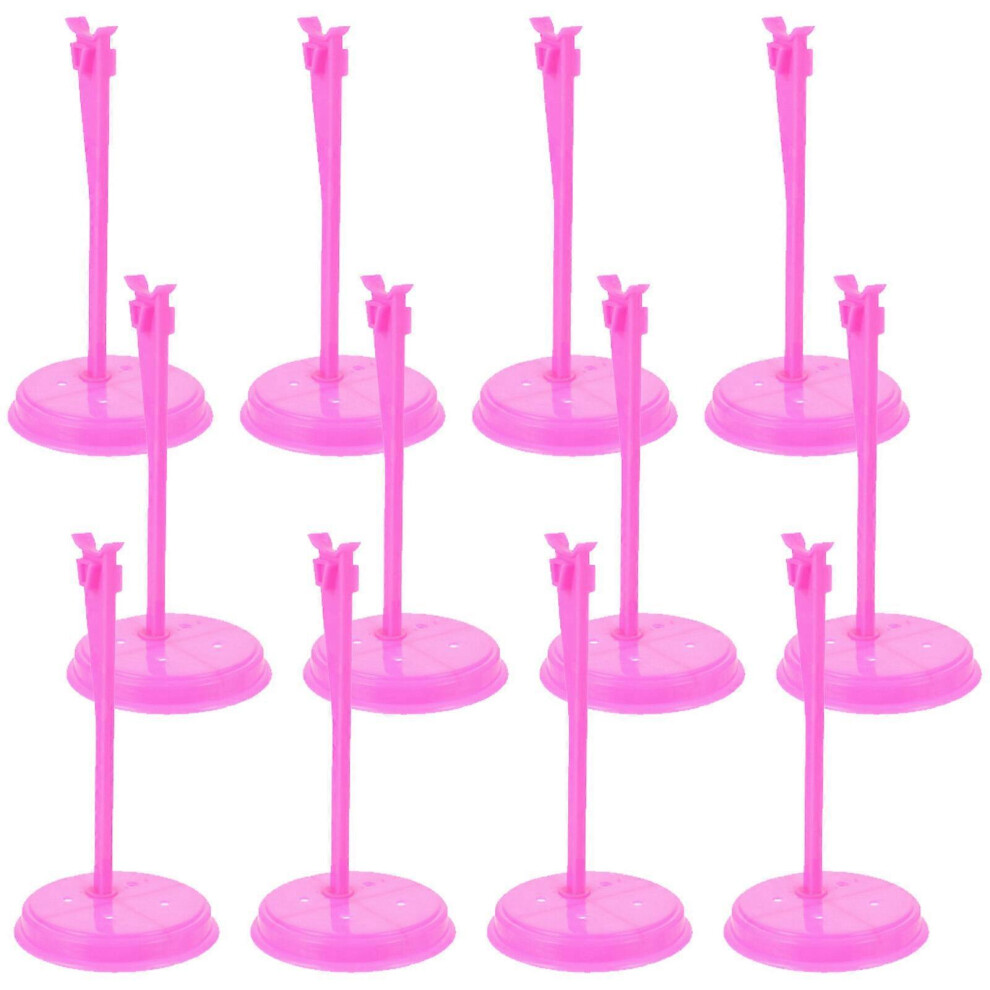 Kricely (As Show, One Size) 12Pcs Doll Figures Stand Doll Support Rack Display Rack For Window Doll Decor (Random Color)