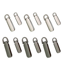 (As show, One size) 12 Pcs Metal Luggage Head Puller Diy Handwork Bag Zipper Extension Pulls Replacement Zipper Heads Replacement Pullers Metal